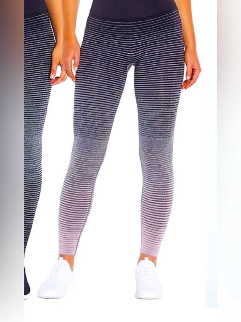 Marika Black Striped Ombre Leggings